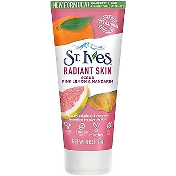 St. Ives Radiant Skin Pink Lemon and Mandarin Orange Face Scrub 6 Oz (Pack of 6)