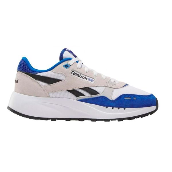 Reebok Unisex Classic Leather 2400 Sneaker, White/Boundless Blue/Black, 39 EU