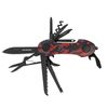 munkees 14-IN-1 Multi-functional Tool, Portable, Foldable, Blade, Versatile Tool, For Outdoors, Disaster Prevention, Work, Camping, Climbing, Red