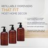 Bottiful Home-16 oz Shampoo, Conditioner, Wash Refillable Empty Plastic Pump Bottle Dispenser Set (Amber)