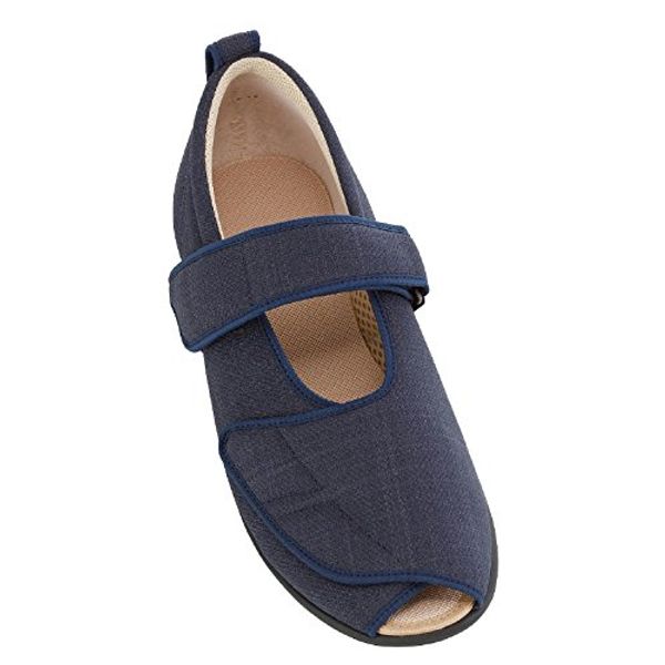 Ayumi Open Magic III Nursing Shoes for Facilities and Hospitals, Navy Blue, LL Size 9.4 - 9.6 inches (24.0 - 24.5 cm), Foot Circumference 5E One Foot (right shoe)