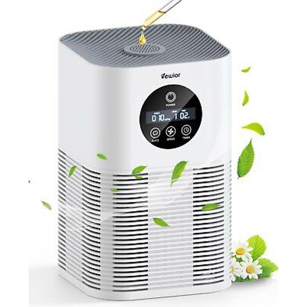 H13 True HEPA Air Purifier for Large Rooms up to 600 Sq Ft for Pets Hair Smoke