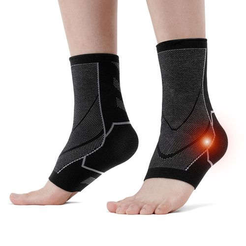 ACWOO Neuropathy Socks, Pack of 2 Neuropathy Ankle Brace for Men and Women, Ankle Orthopaedic Compression Socks, Plantar Fasciitis Socks, Metatarsal Support for Sports, Football, Fitness (L)