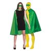 Adults Green Superhero Cape & Mask