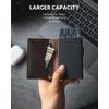 VULKIT Leather Wallet with RFID Blocking - Automatic Pop Up Card Case & Note Holder