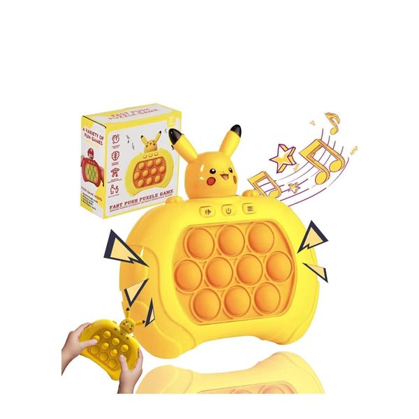 Pikachu Fast Push Fidget Toy Handheld Game Machine Kids Teens