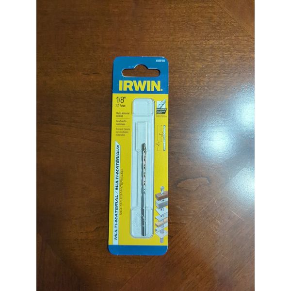 Irwin 4935105 Carbide Tip Straight Shank Percussion Drill Bit 1/8