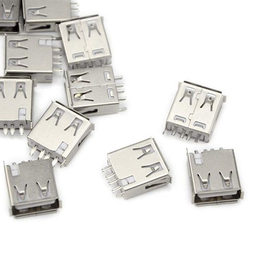 XINGYHENG 100PCS USB Standard Port Female Solder 4Pin Plug Soldering Jacks Connector