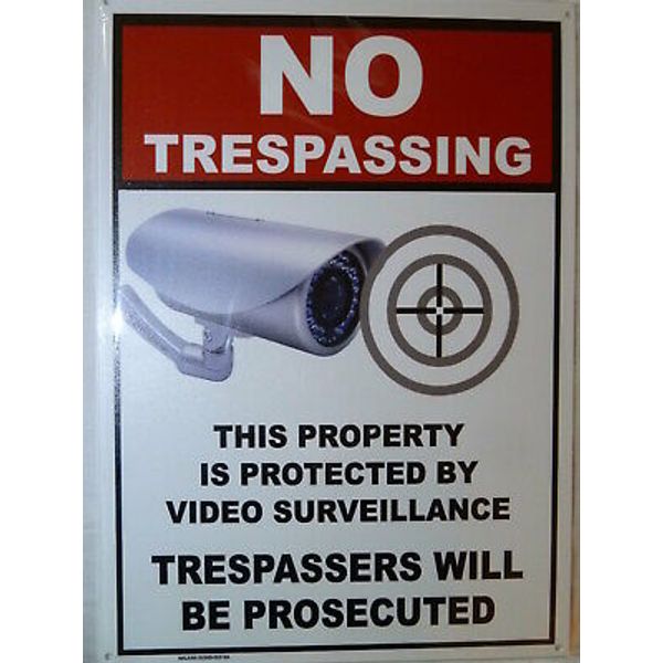 SECURITY CAMERA SIGN 10" x 14" NEW VIDEO SURVEILLANCE THEFT DETERRENT PROTECT