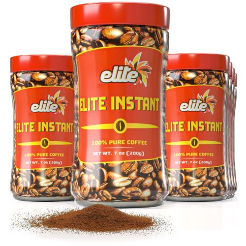 Elite Instant Coffee, 7oz (12 Pack) | Rich & Aromatic, Product of Israel, Kosher excluding Passover