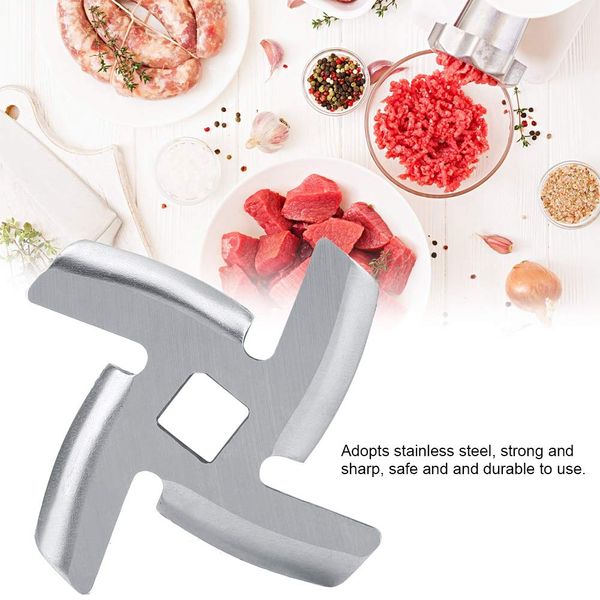 1Pcs Chef Meat Grinder Blade Spare Part, Stainless Steel Food Meat Chopper Crusher Mincer Cutter Knife Replacement for Meat Grinder Kitchen Replacement(S)