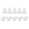 sourcing map M5x10mm Plastic Phillips Bolts 100pcs PC Pan Head Machine Screws Transparent