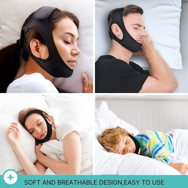 LDATY Anti Snoring Device Anti-Slip Adjustable Anti Snoring Chin Strap,Snoring Reduction Stop Snoring Device Snoring Solution,Professional Effective Anti Dry Mouth Chin Strap Stop Noise (X)