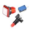 uxcell Game Push Button 34x34 Square 12V LED Illuminated Push Button Switch with Micro switch for Arcade Video 5 colors 5pcs