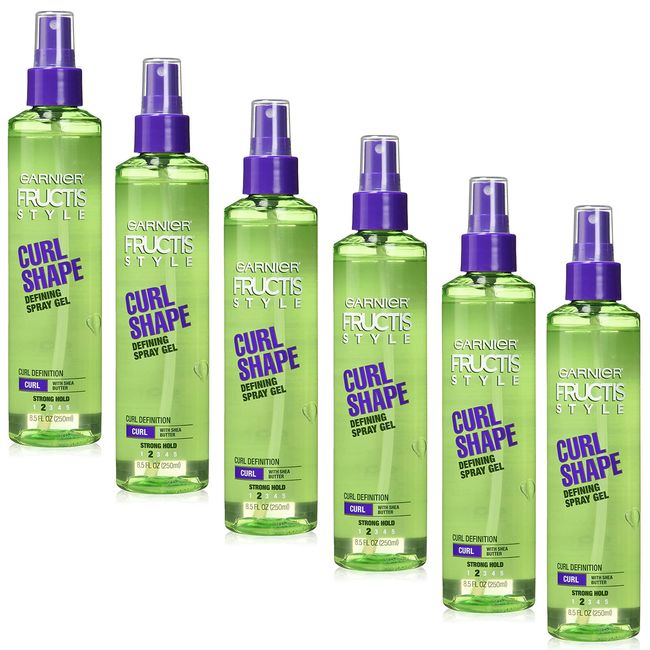 6-New Garnier Fructis Style Curl Shaping Spray Gel Curl Defining Strong 8.5 oz