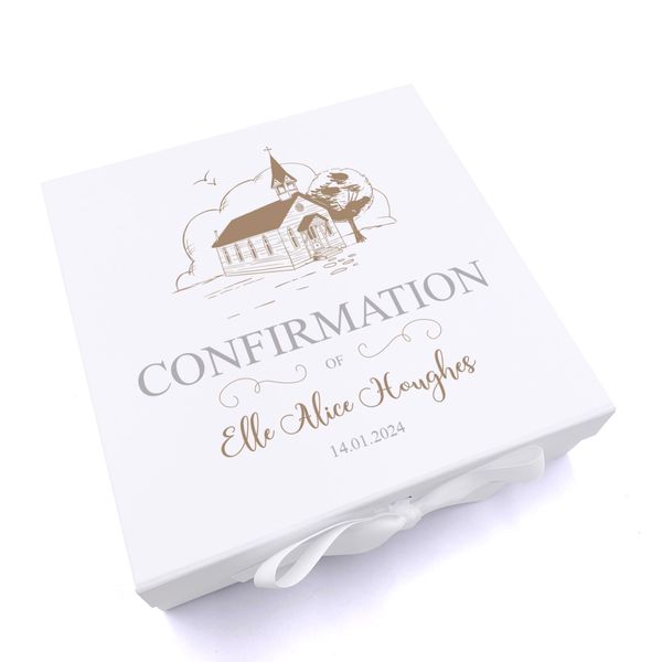 ukgiftstoreonline Personalised Confirmation Church Keepsake Memory Box Gift (Medium)