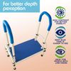 Heavy Duty Adjustable Bed Step Stool with Handles for Adults