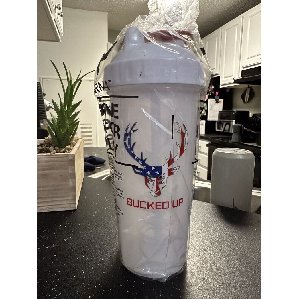 Bucked Up USA Flag Shaker Bottle