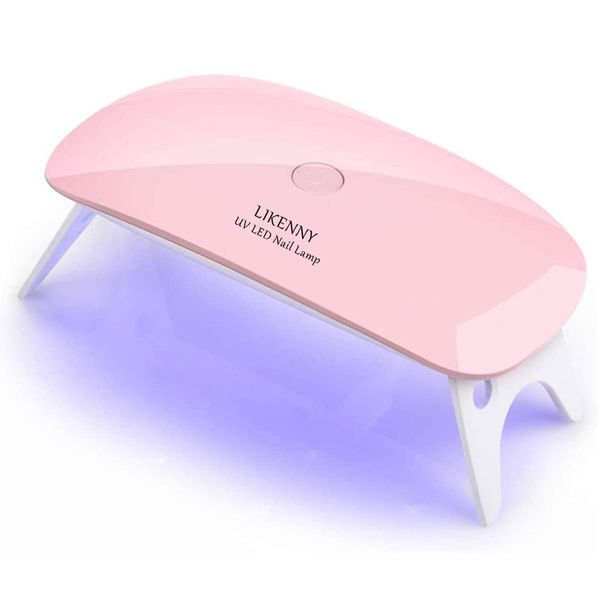 Samcos UV Light, LED Nail Dryer, UV Light for Hardening, Japanese Instruction Manual Included, UV & LED Double Light, Timer Setting, For Gel Nails, Foldable, Both Hands and Feet, USB Type, Pink