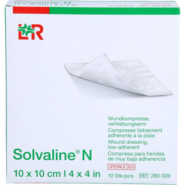 Solvaline N Kompressen 10x10 cm Steril, 10 St