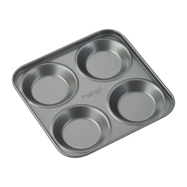 Prestige 0.8mm Bakeware Yorkshire Pudding Tin, 4 Cup