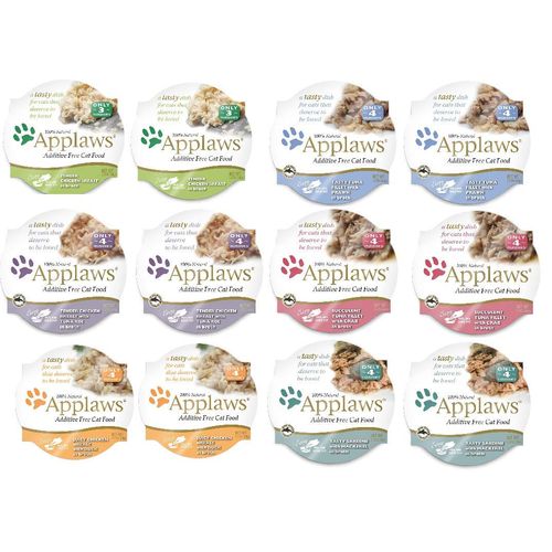 Applaws Peel and Serve Cat Food in Broth 6 Flavor Variety Bundle, 2.12 Ounces Each (12 Pots Total) by Applaws Layers