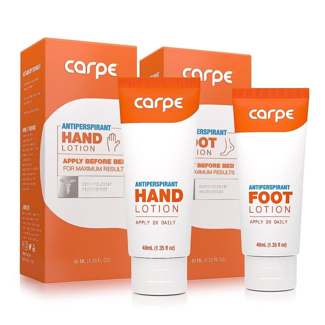 Antiperspirant Hand and Foot Lotion Package Deal (1 Hand and 1 Foot Tube - save