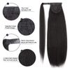 YEESHEDO 2 Pack Ponytail Extensions, Wrap Around Yaki Ponytail Extension and Curly Ponytail Magic Hairpiece Synthetic Hair Extension For Women (24inch,Black)
