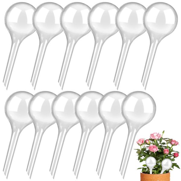 12 PCS Plant Watering Bulbs Automatic Watering Globes Plastic Self-Watering Globes Garden Water Device for Plant Indoor Outdoor (Color A)