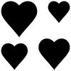 Plexiglas® Cut 3-50 cm - Heart Black, Size: 11 cm, Pack of 1