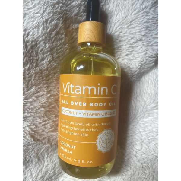 EARTH GOODNESS VITAMIN C ALL OVER BODY OIL COCONUT VANILLA COCONUT+VITAMIN C 8oz