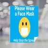 Please Wear a Face Mask Smile Window Static Cling - 16x20"