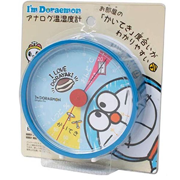 Tees Factory ID-5558129BL I'm Doraemon Analog Thermometer, Blue, 4.7 x 4.7 x 1.2 inches (120 x 120 x 30 mm)