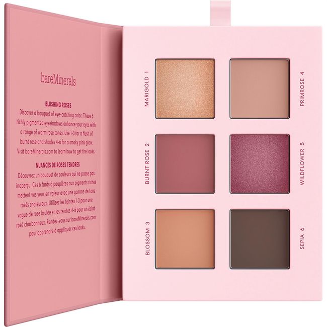 bareMinerals Bare Mineral Mineral Eye Shadow Palette Rosewood Inspired by Vibrant Desert and Canyon Scenes in 6 Colors in Rose Tone 7.8g (6x1.3g)