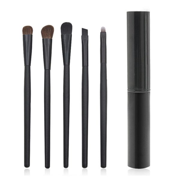 5 Pezzi Pennelli Make up Pennelli Ombretto Strumento di Trucco Makeup Brushes Pennello per Ombretti per Ombretto Ombretto Spazzole Pennello da Sfumatura Ombretto per Donne e Ragazze (neri)