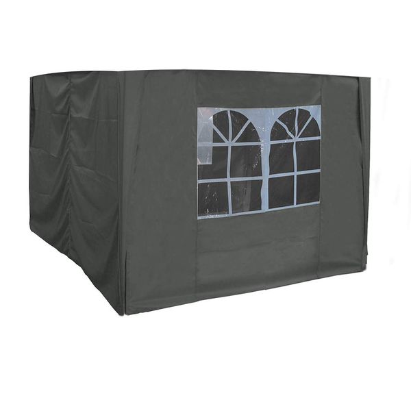 Blümme 2x2m Pop Up Gazebo 4 Side Panels Replacement Canopy Marquee Exchangeable Panel Wall - Only Side Covers Anthracite