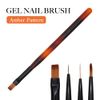 irogel Nail Tool, Gel Brush with Cap, Tortoise Shell Pattern, Gel Nail Brush, Long Liner