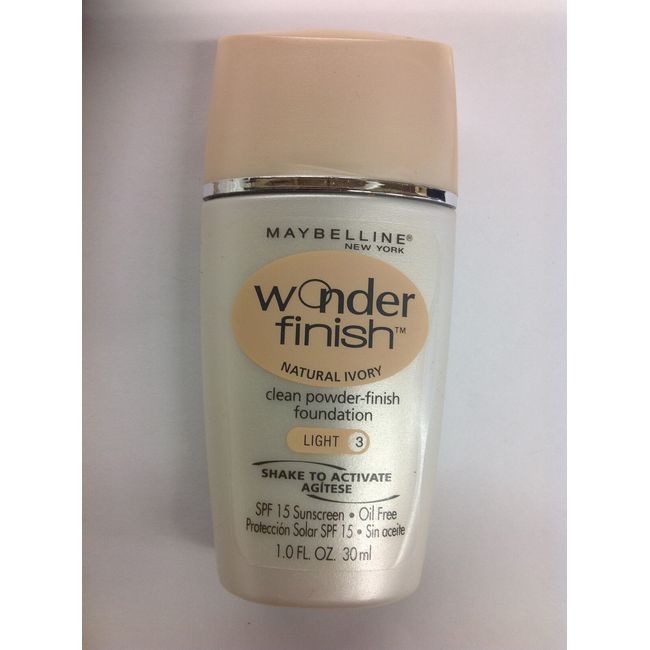 Maybelline Wonder Finish Liquid-to-Powder Foundation NATURAL IVORY (LIGHT-3).