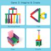 Wooden Blocks Stacking Games, 48PCS Tumbling Stacking Blocks Game for Kids an...