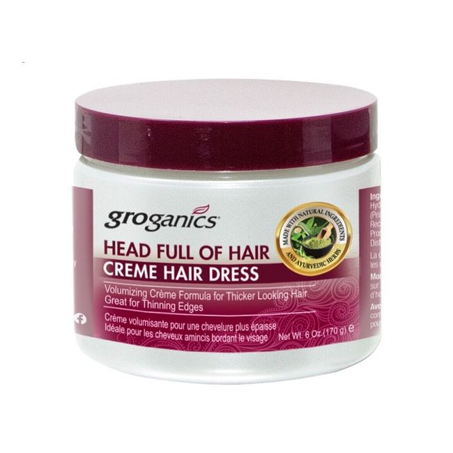 GROGANICS HEAD FULL OF HAIR HAIR DRESS 6OZ FREE SHIPPING! BUY MORE & SAVE MORE!