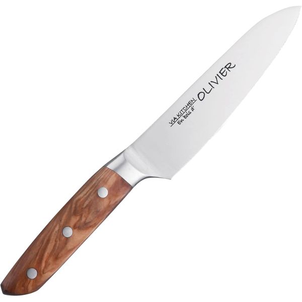 Satake Sangyou OL003 Petty Knife, Bahia Kitchen, Olive, Made in Japan, 5.3 inches (13.5 cm), Paring Knife, Vegetable, Paring Knife