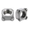 sourcing map Weld Nuts, M10-1.5 Square UNC Carbon Steel Machine Screw Gray 10Pcs