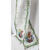 WHOMEAF Easter Cute Rabbit Green Leaves Table Runner Burlap Dinning Decor 13x90"