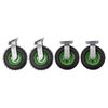 8 inch Heavy Duty Industrial Rubber Caster Wheels,4 Pack Rubber Inflatable