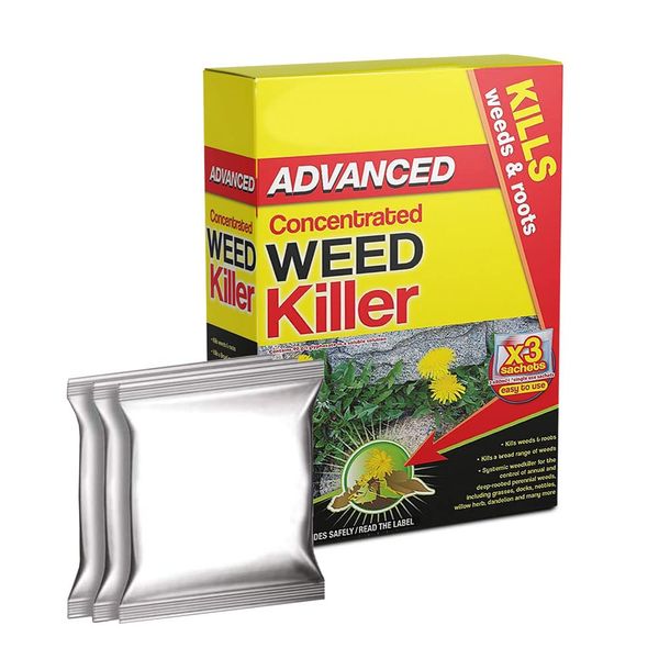 ZOPPER | Extra Strong Weedkiller with Glyphosate Advanced Super Strong High Strength Concentrated Weed & Roots Killer 80ml Liquid Sachets (3 Weedkiller Sachets)