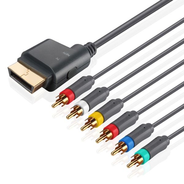 TNP Xbox 360 AV Komponentenkabel Composite Kabel Premium HDTV Video & RCA Stereo Kabel mit SPDIF Audio Out für Microsoft Xbox 360 und Xbox 360 Slim unterstützt High-Definition
