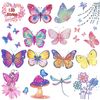 Leesgel 130 Styles Butterfly Glitter Tattoos for Kids, Butterfly Stickers, Temporary Tattoos for Girls Party Bag Fillers Birthday Decorations Fancy Dressing Up Accessories, Butterfly Gifts Favours