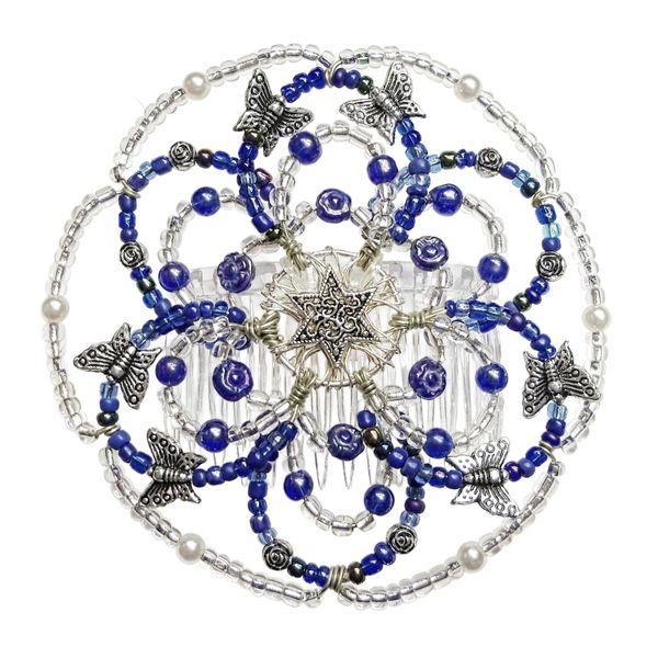 Beaded Kippah for Women - Night Flight