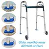 Bundle: Flexfit Universal Walker Ski Glides - 2 Pairs (Blue)