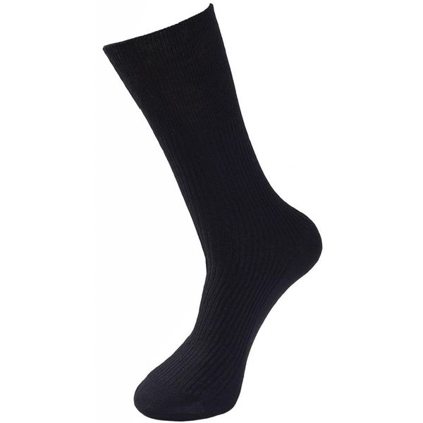 1 Paar Herrensocken aus Baumwolle, nicht elastisch, Einheitsgröße, Schwarz